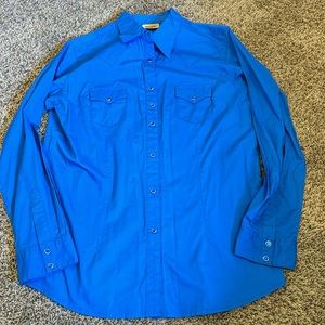 Bright Blue Wrangler Snap Up